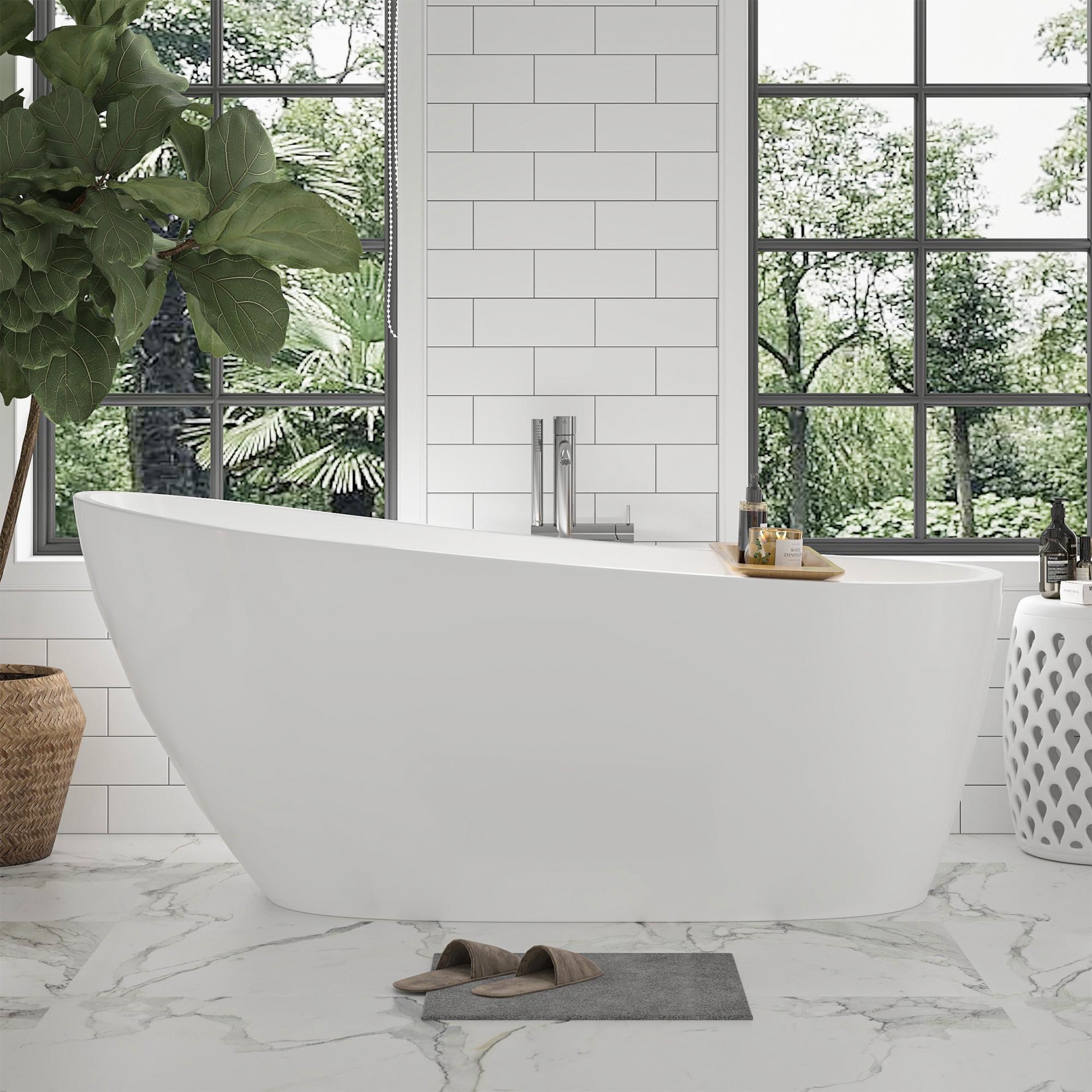 Cora 67" x 32" Freestanding Acrylic Bathtub