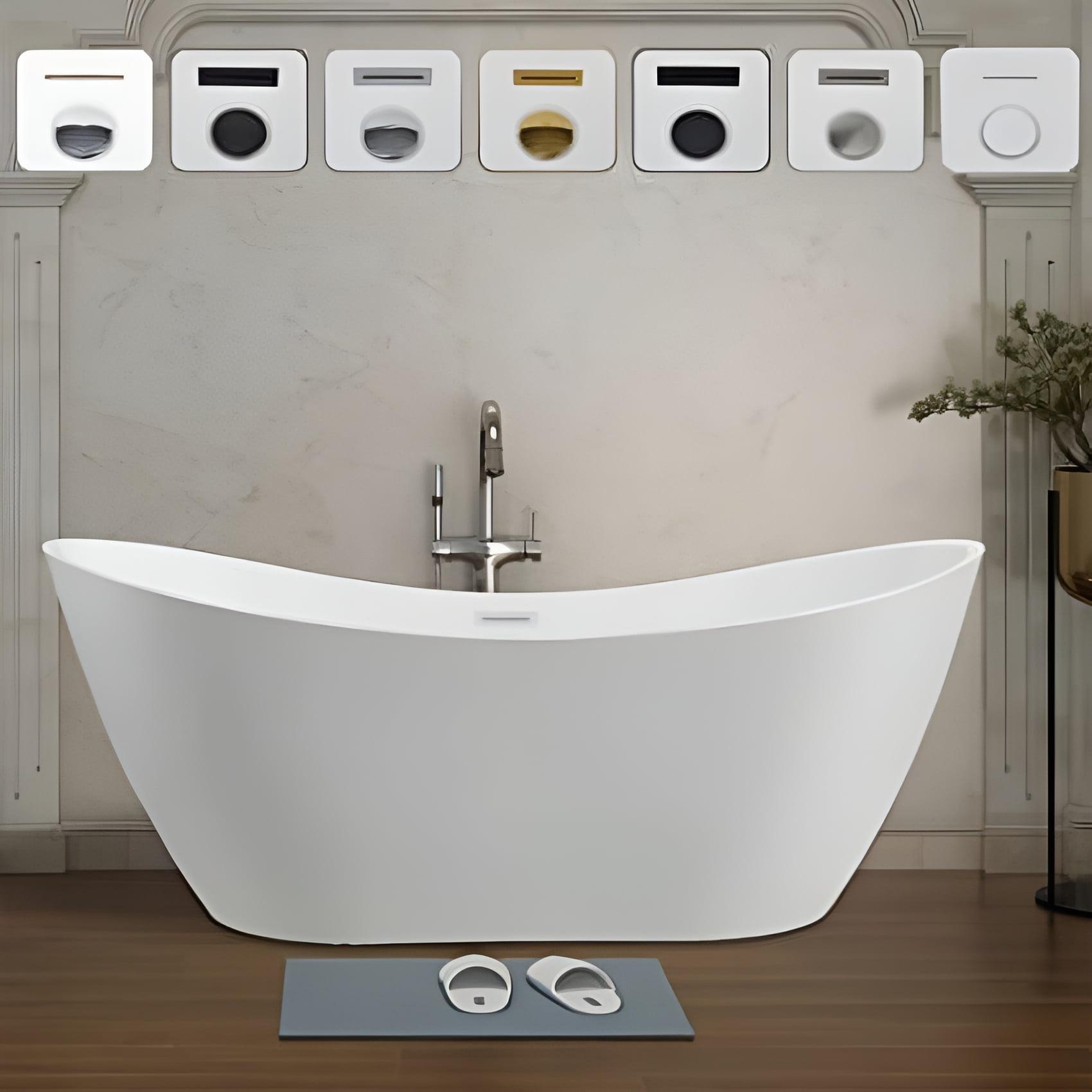 Ophelia 71" x 32'' Freestanding Soaking Acrylic Bathtub