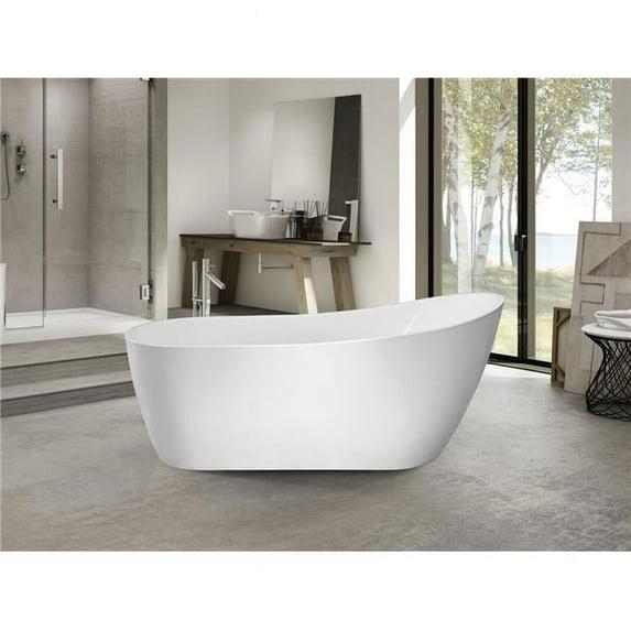 Vanity Art Amara Acrylic Freestanding Soaking Bathtub VA6904-S