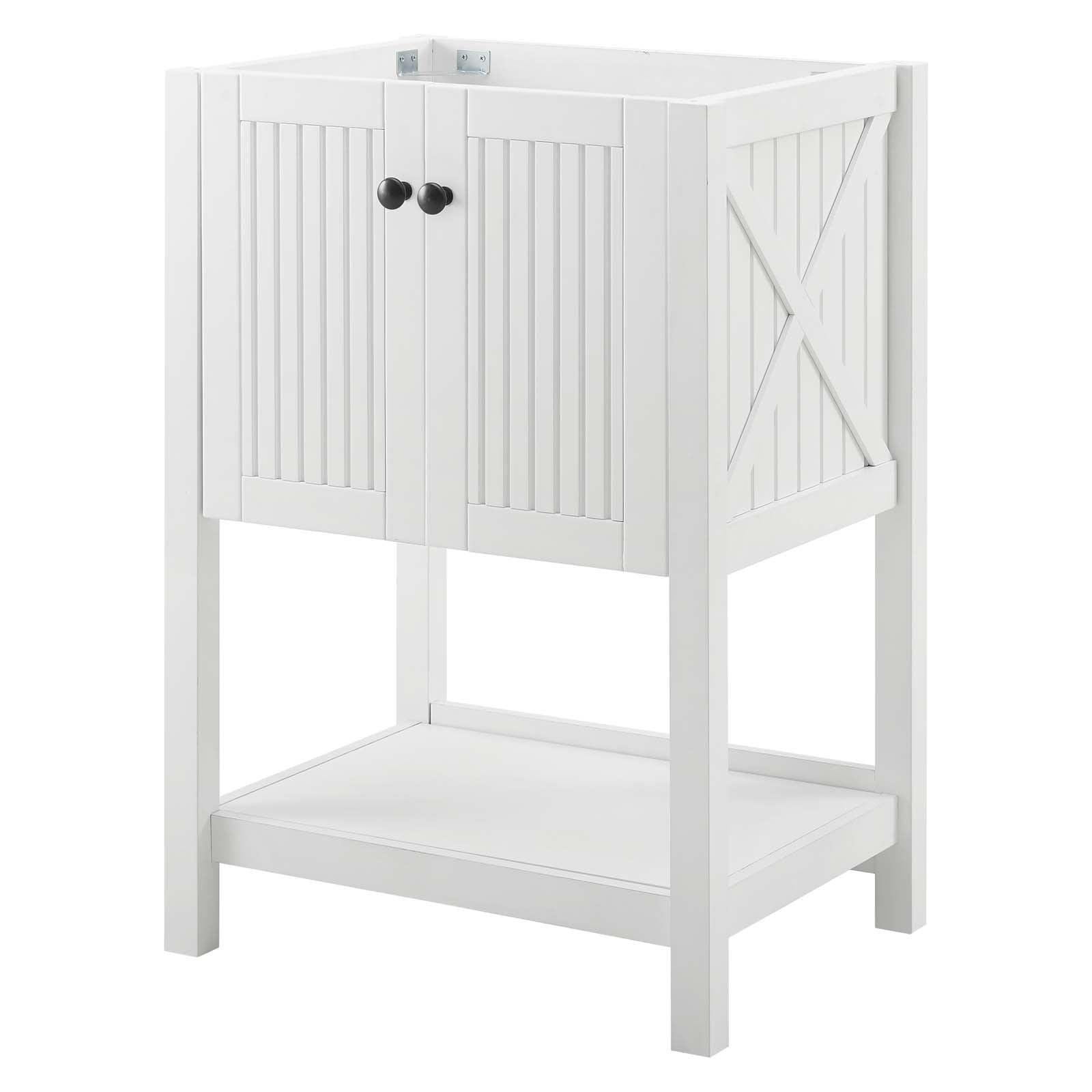 White Wood 23" Freestanding Bathroom Vanity Cabinet