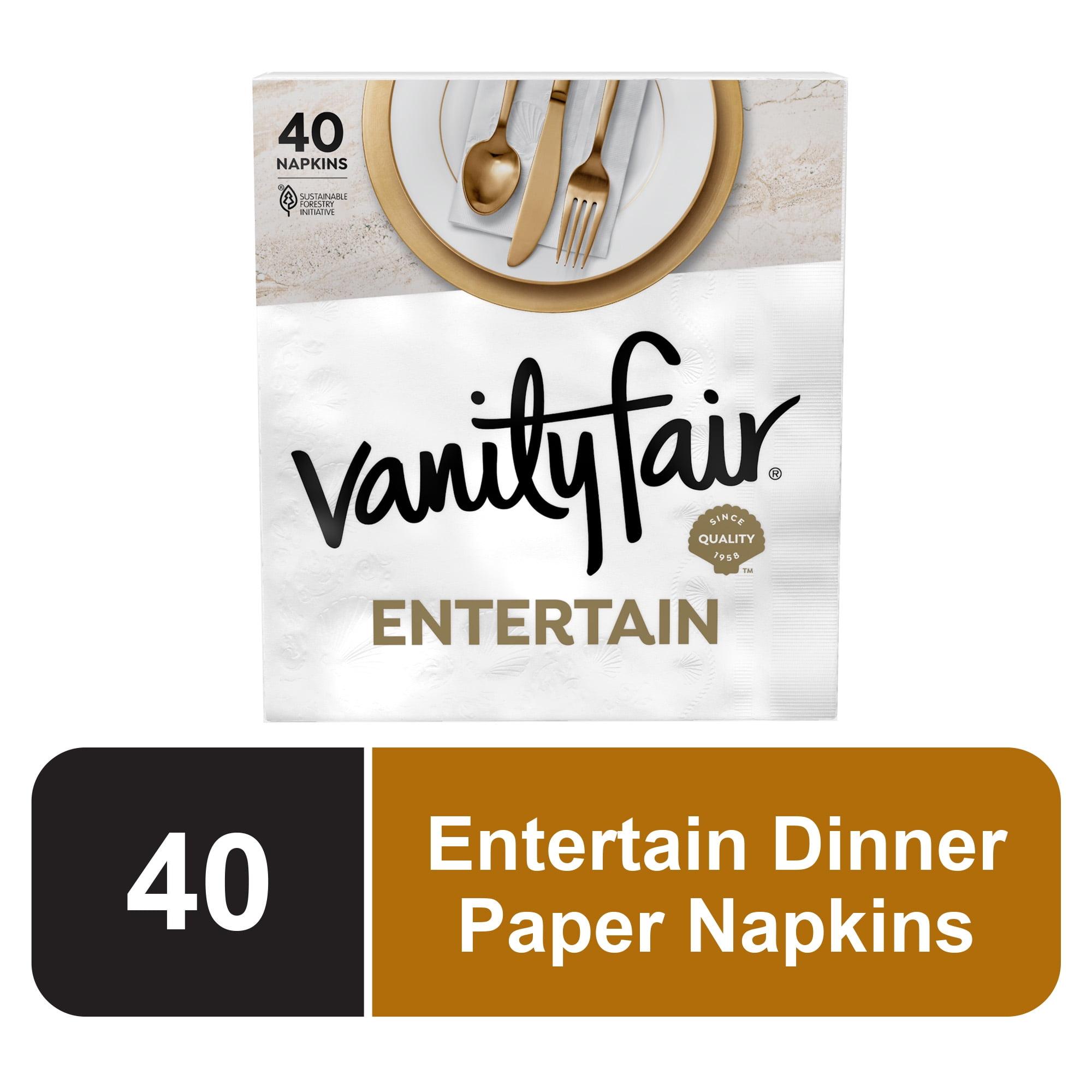 Vanity Fair White 3-Ply Dinner Napkins - 40ct