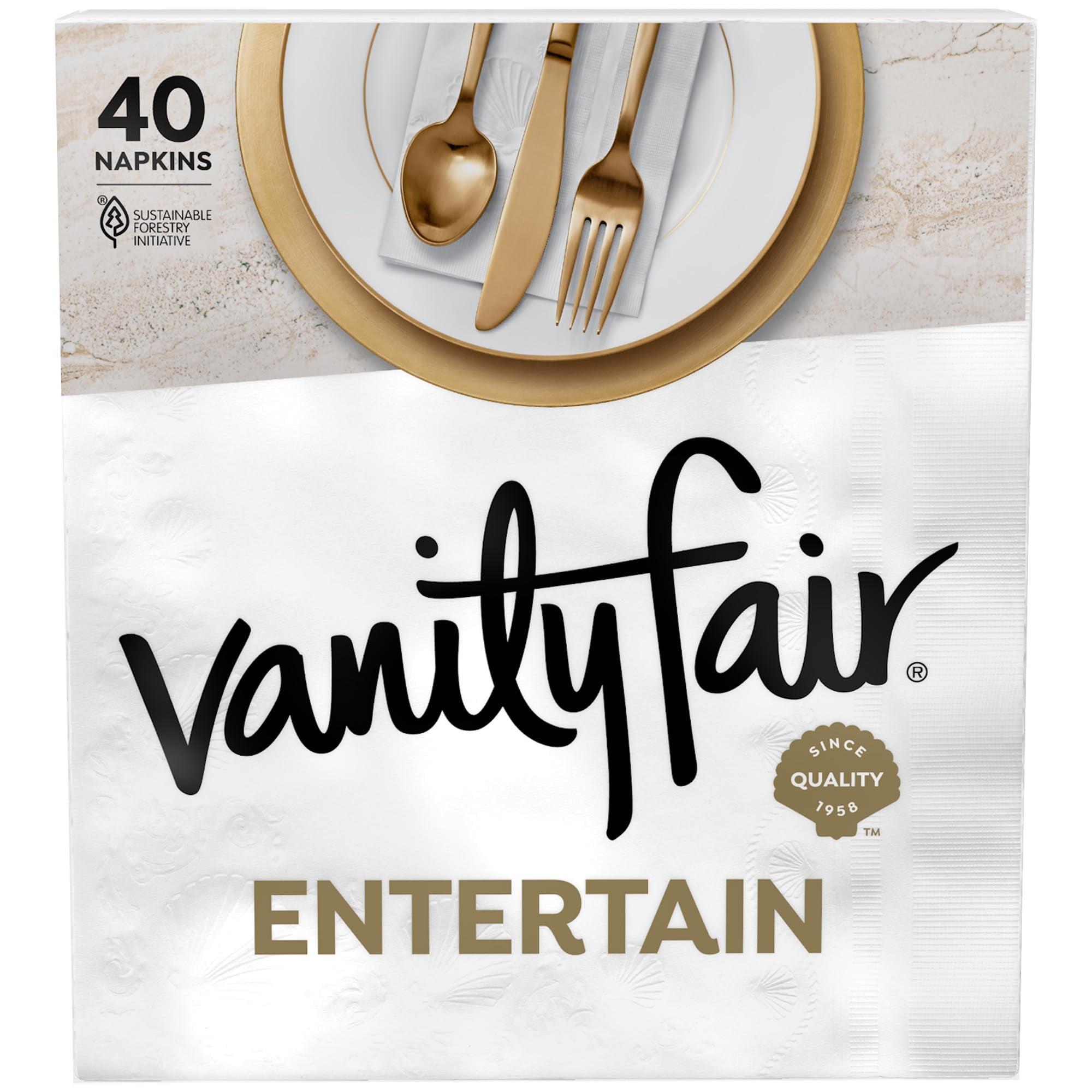 Vanity Fair Entertain 3-Ply Napkins - 40ct