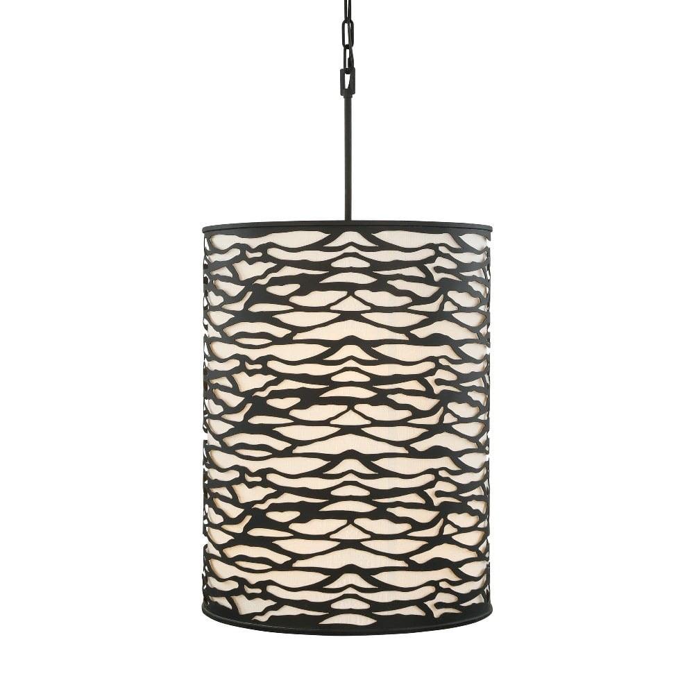 Varaluz 348F06 Kato 6 Light 18" Wide Pendant - Carbon Black