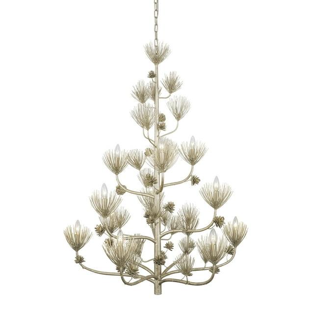 12 - Light Dimmable Tiered Chandelier