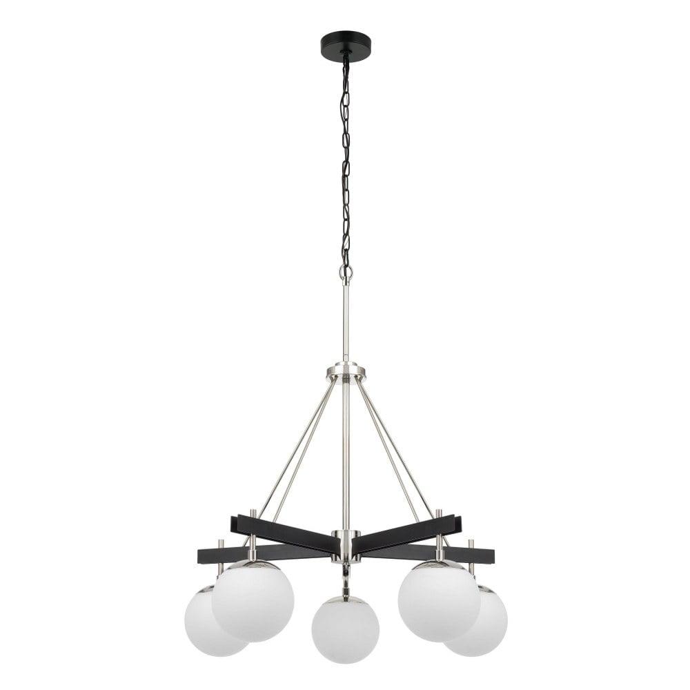 Allie Heritage Modern 24.5" Black & Polished Nickel Sputnik Chandelier