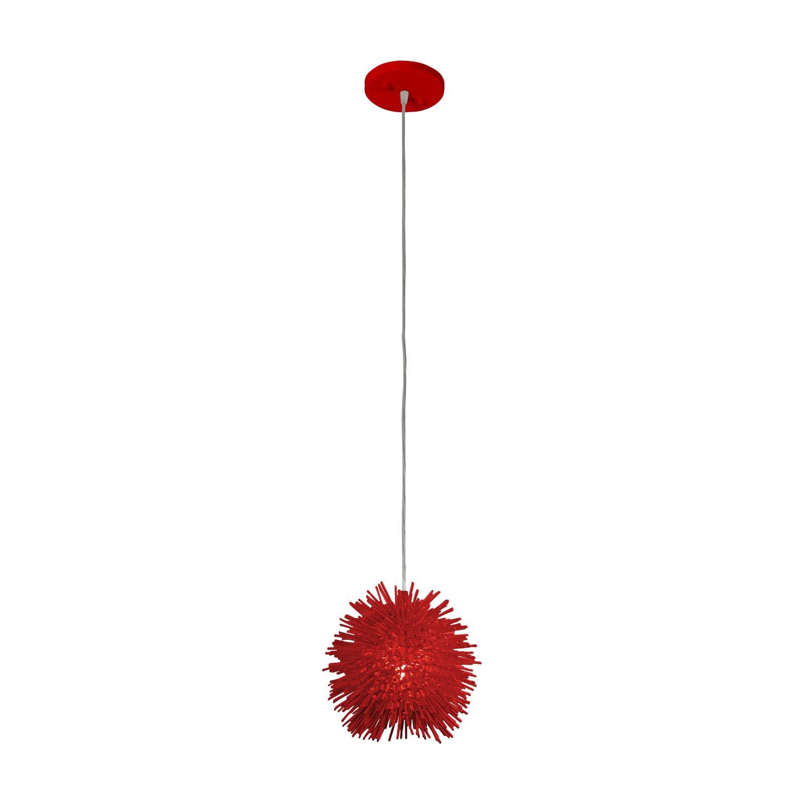 Super Red Mini Globe Steel Pendant Light