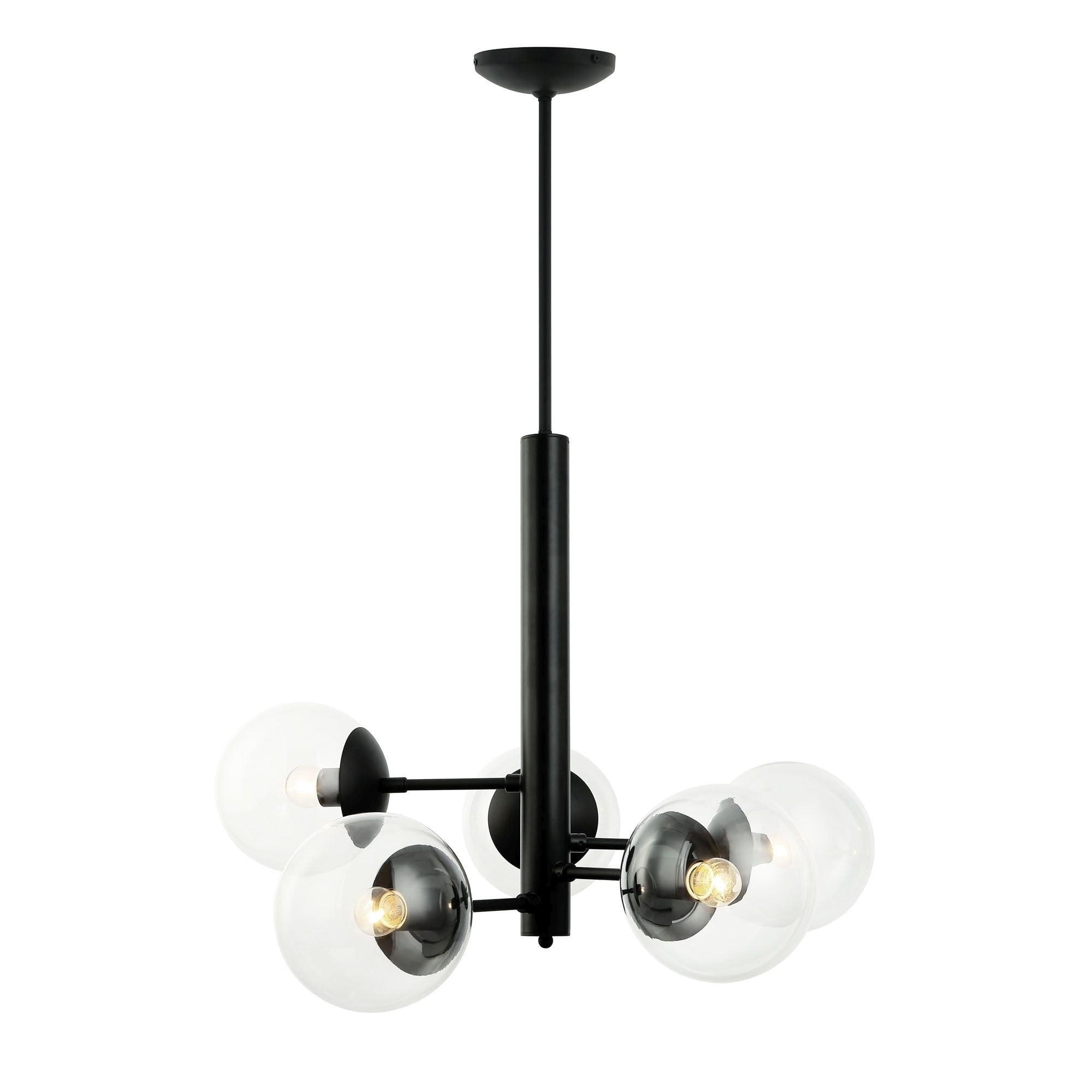 Varaluz Mid-Century 5-Lt Chandelier - Black