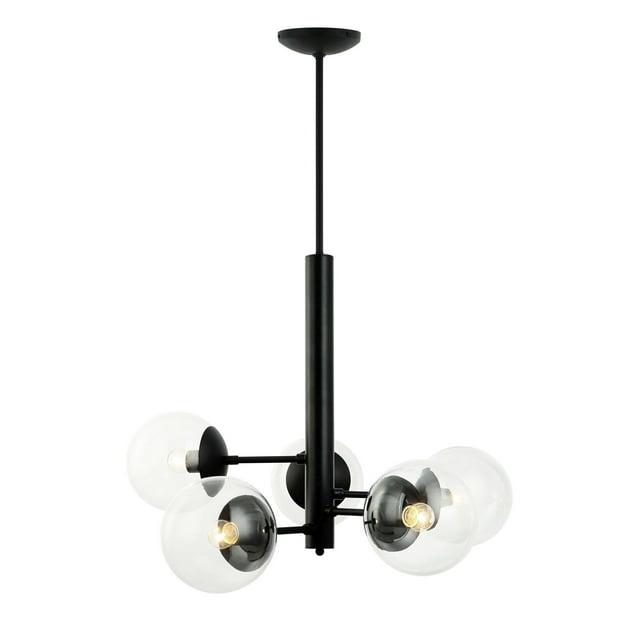 Varaluz Mid-Century 5-Lt Chandelier - Black