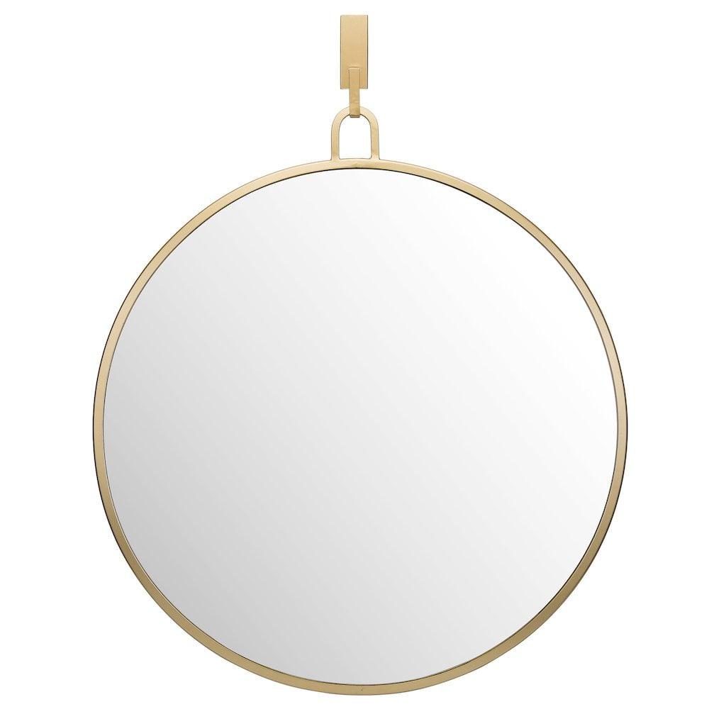 Varaluz Stopwatch 30-in Round Accent Mirror - Gold
