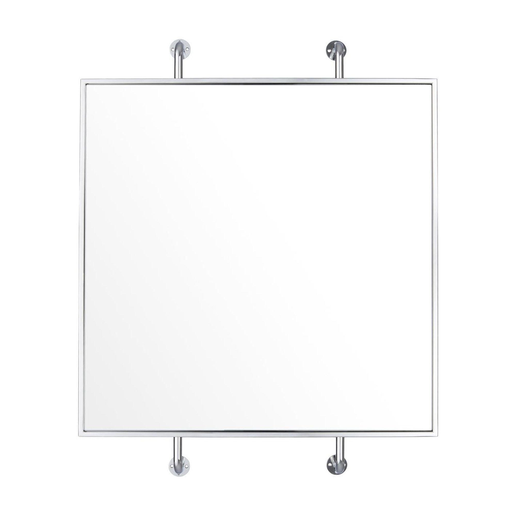 Varaluz Tycho 32x26 Pipe Mounted Wall Mirror - Polished Nickel