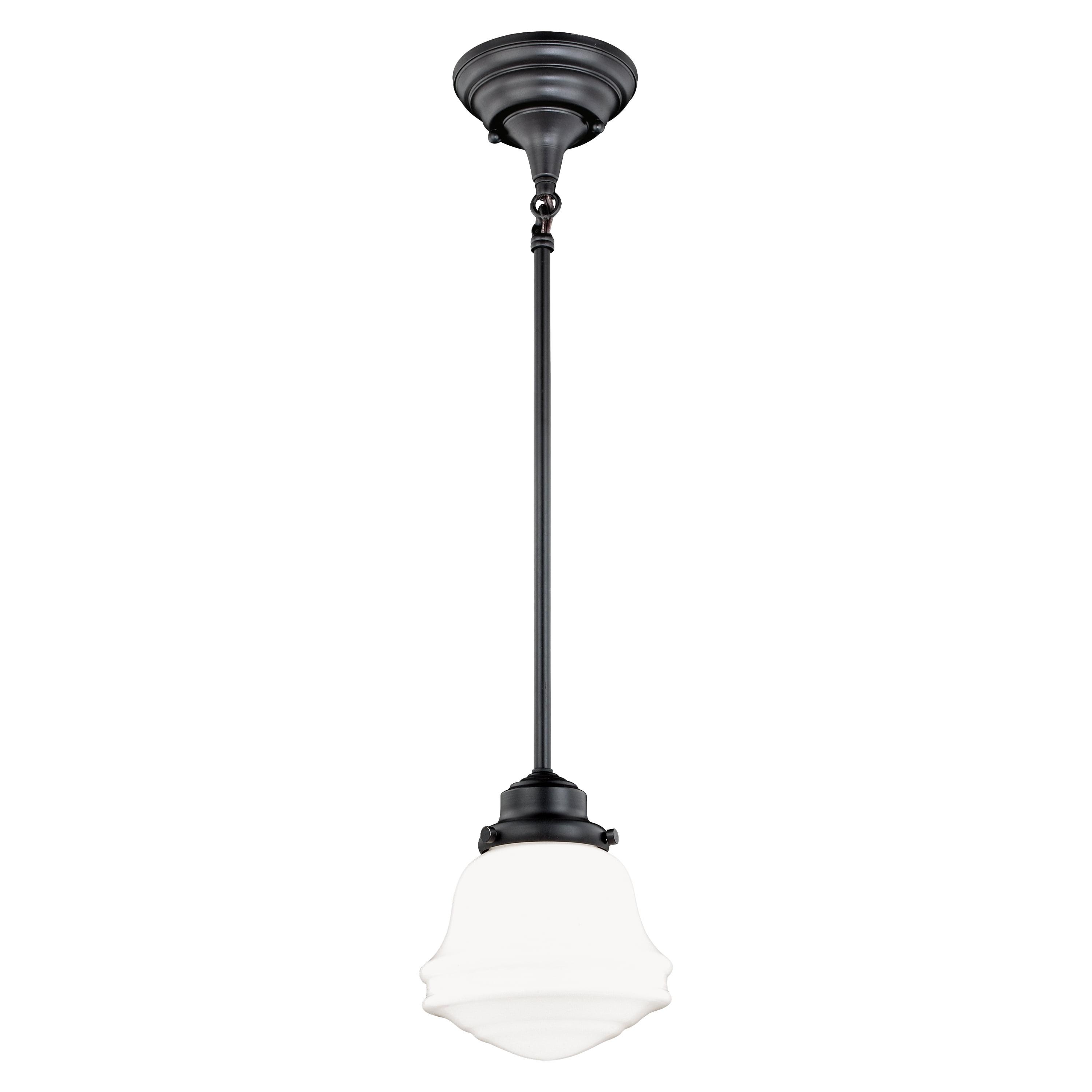 Huntley Oil Rubbed Bronze Mini Pendant with Glass Shade