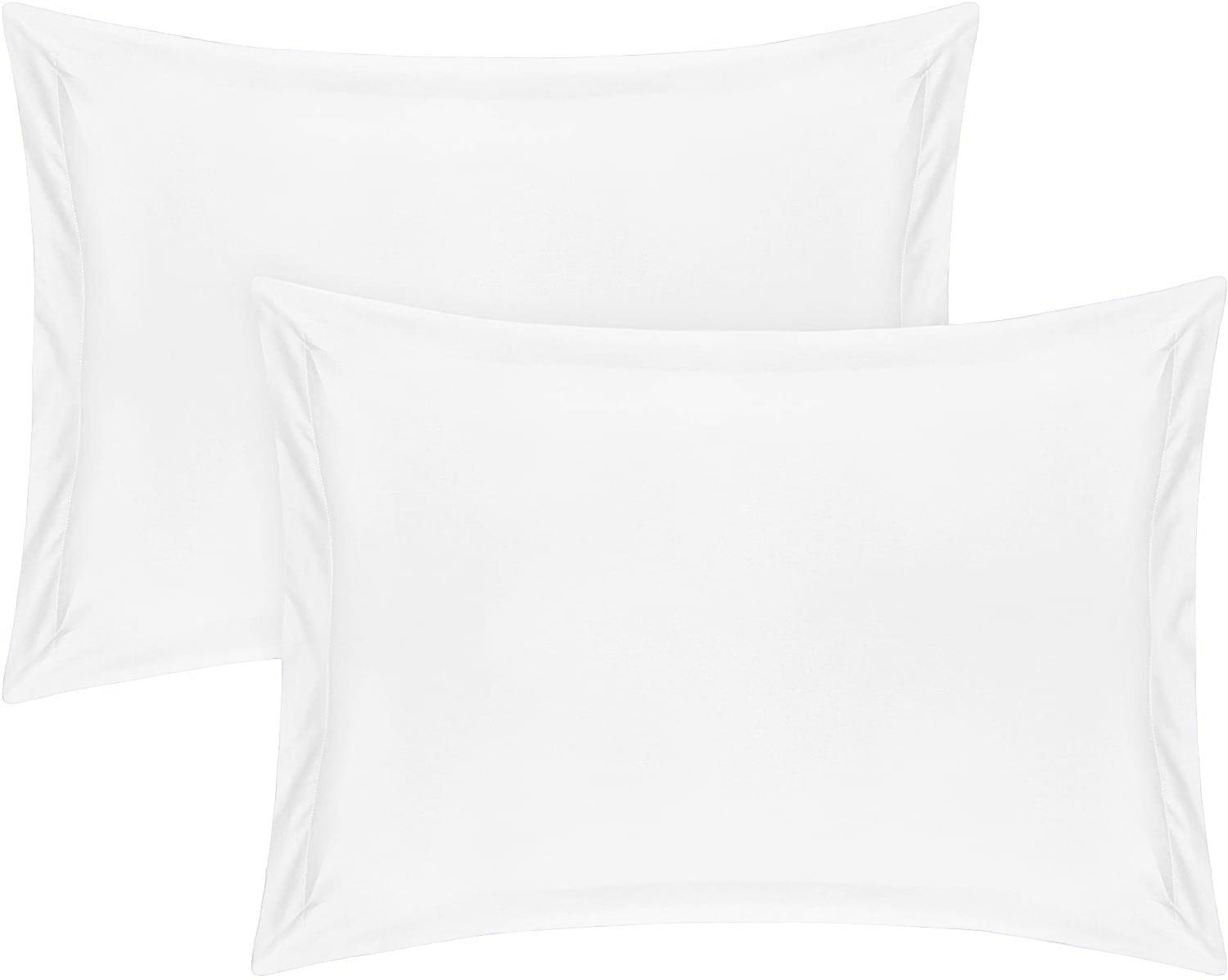 Vedanta Home Collection Standard Size Pillow Shams Standard 20''x 26'' Set of 2 White 600 Thread Count 100% Natural Cotton