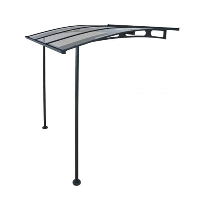 Palram - Canopia Vega 79.7'' W x 96.3'' D Acrylic Glass Gray Cover Stationary Patio Awning