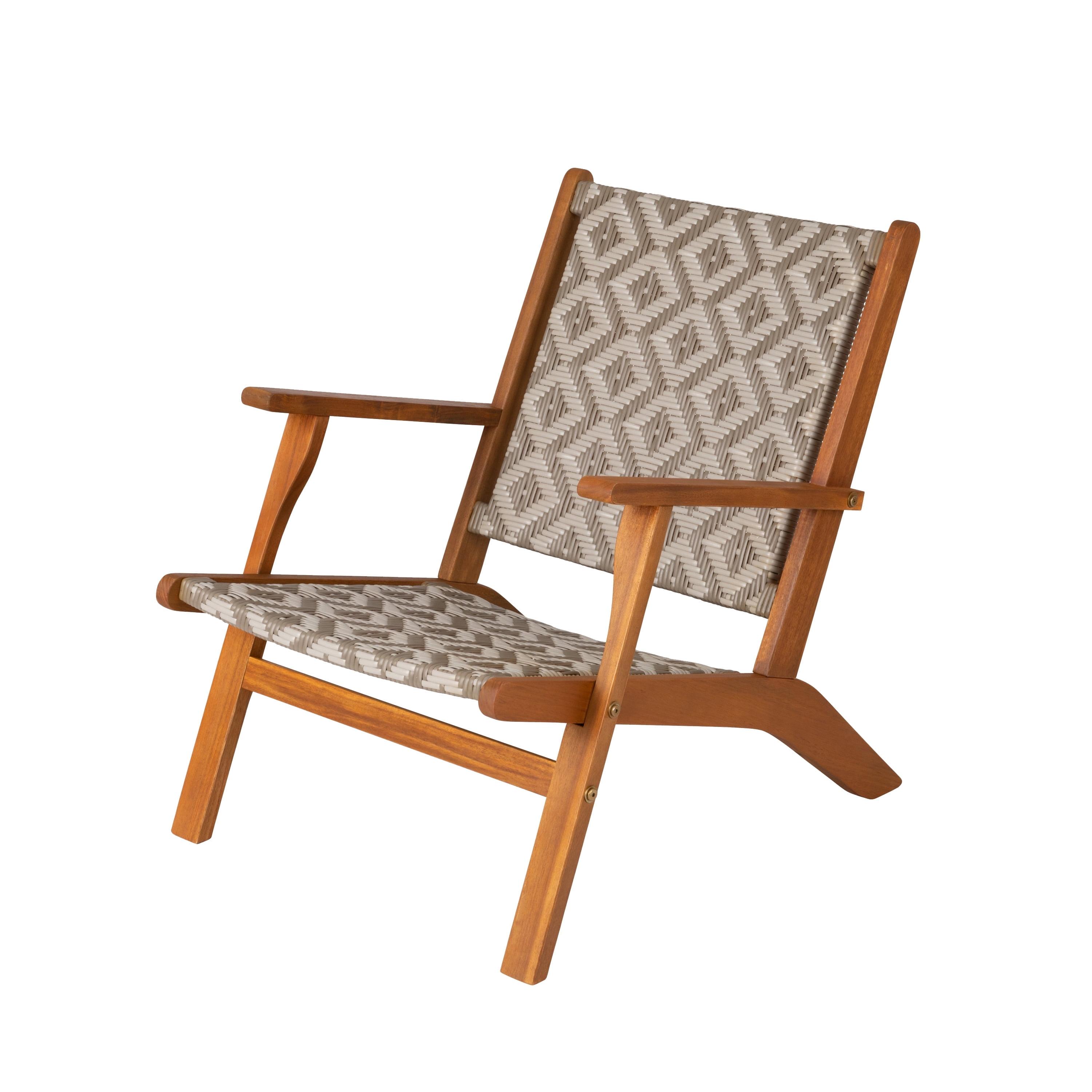 Vega Natural Stain Outdoor Chair in Ecru Cording