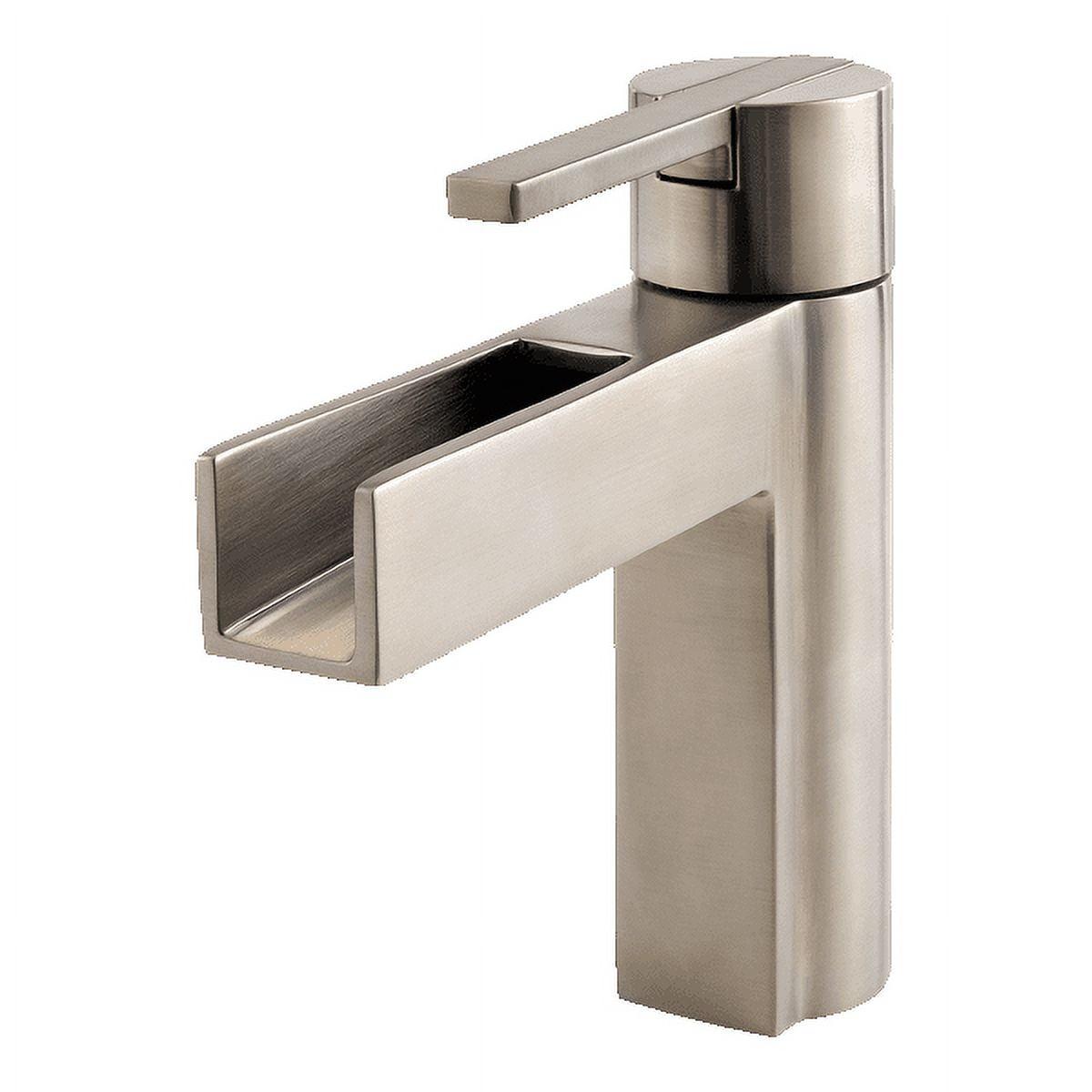 Vega Modern 7.66" Brushed Nickel Lever Handle Bathroom Faucet