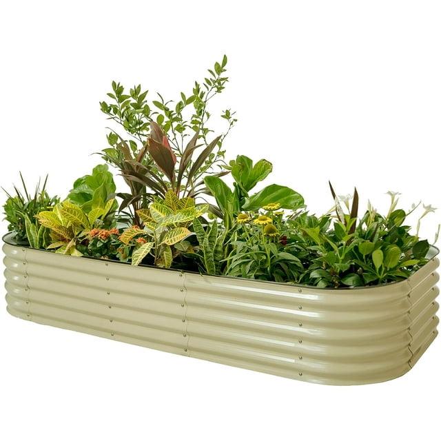 17" Tall 10 In 1 Modular Metal Outdoor Raised Garden Bed