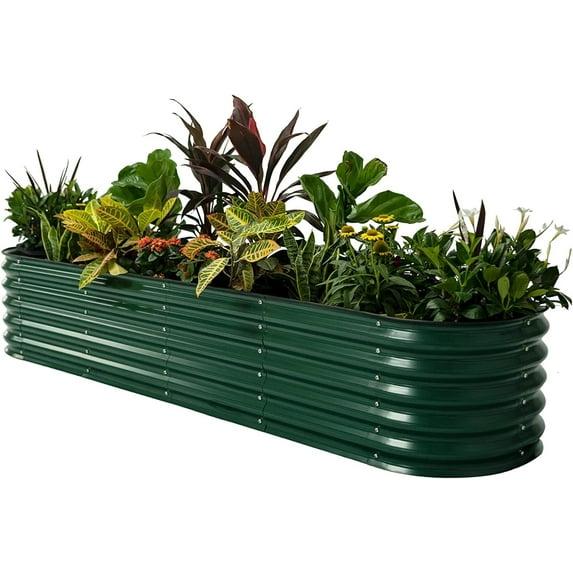 17" Tall 9 In 1 Modular Metal Outdoor Raised Garden Bed