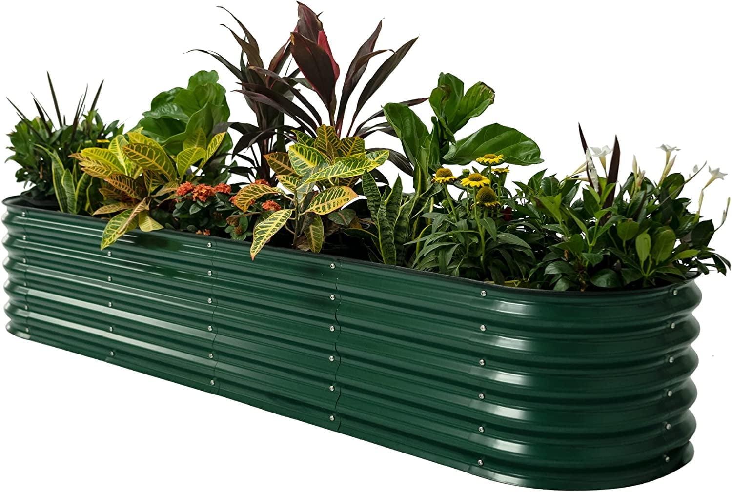 17" Tall 9 In 1 Modular Metal Outdoor Raised Garden Bed