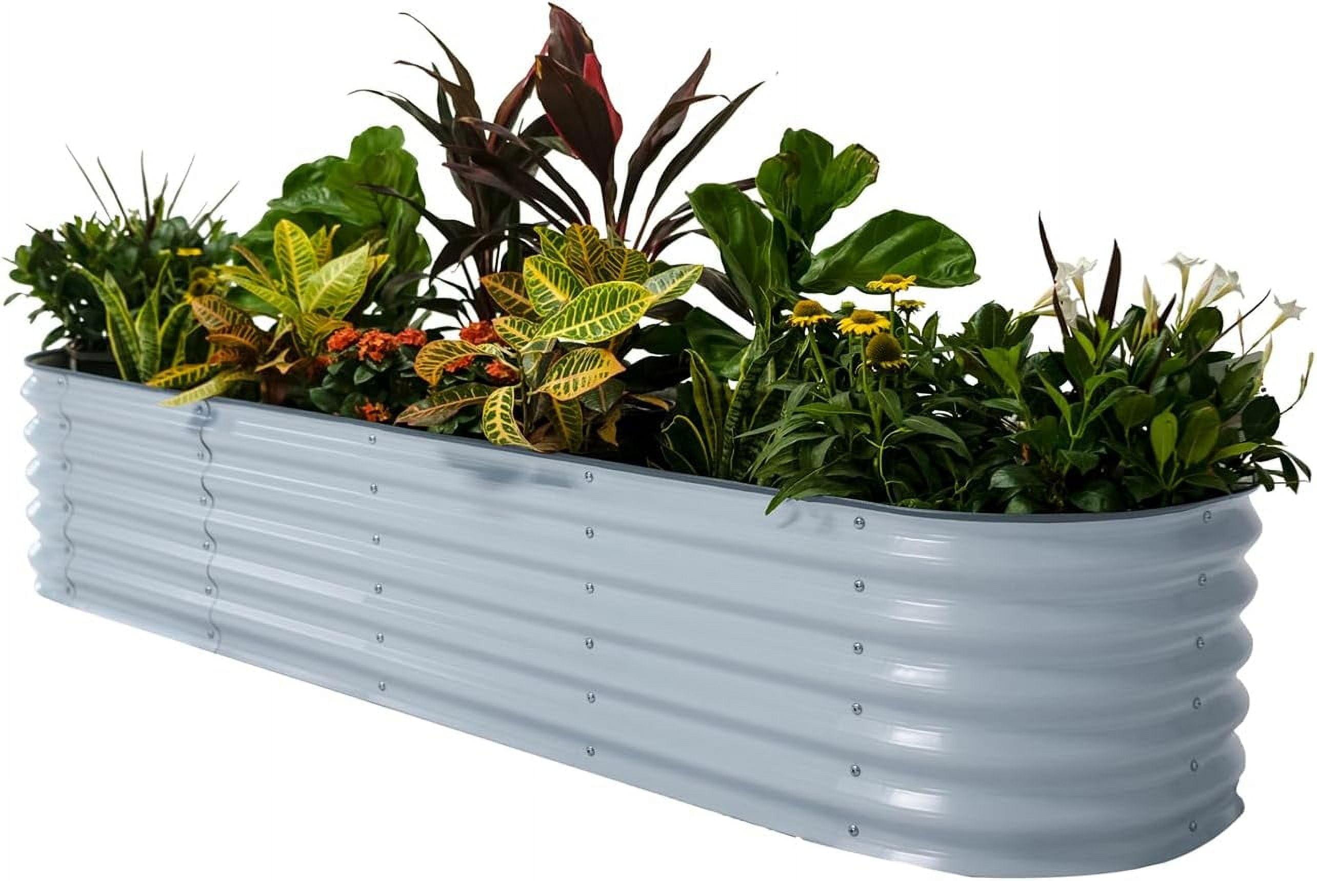 Vego Garden 9-in-1 Modular Rectangular Metal Outdoor Raised Garden Bed 42"x78"x17"