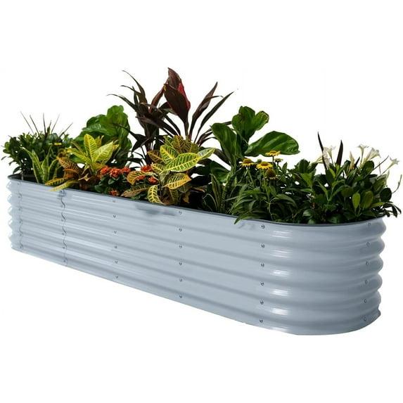 17" Tall 9 In 1 Modular Metal Outdoor Raised Garden Bed