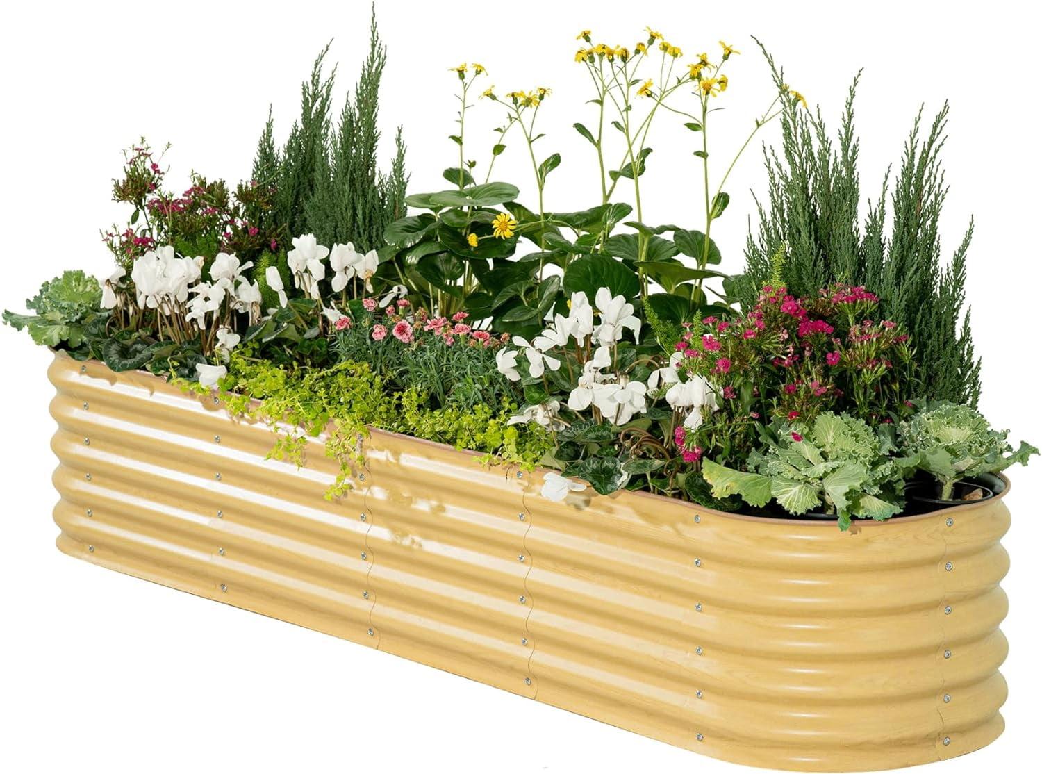 17" Tall 9 In 1 Modular Metal Outdoor Raised Garden Bed