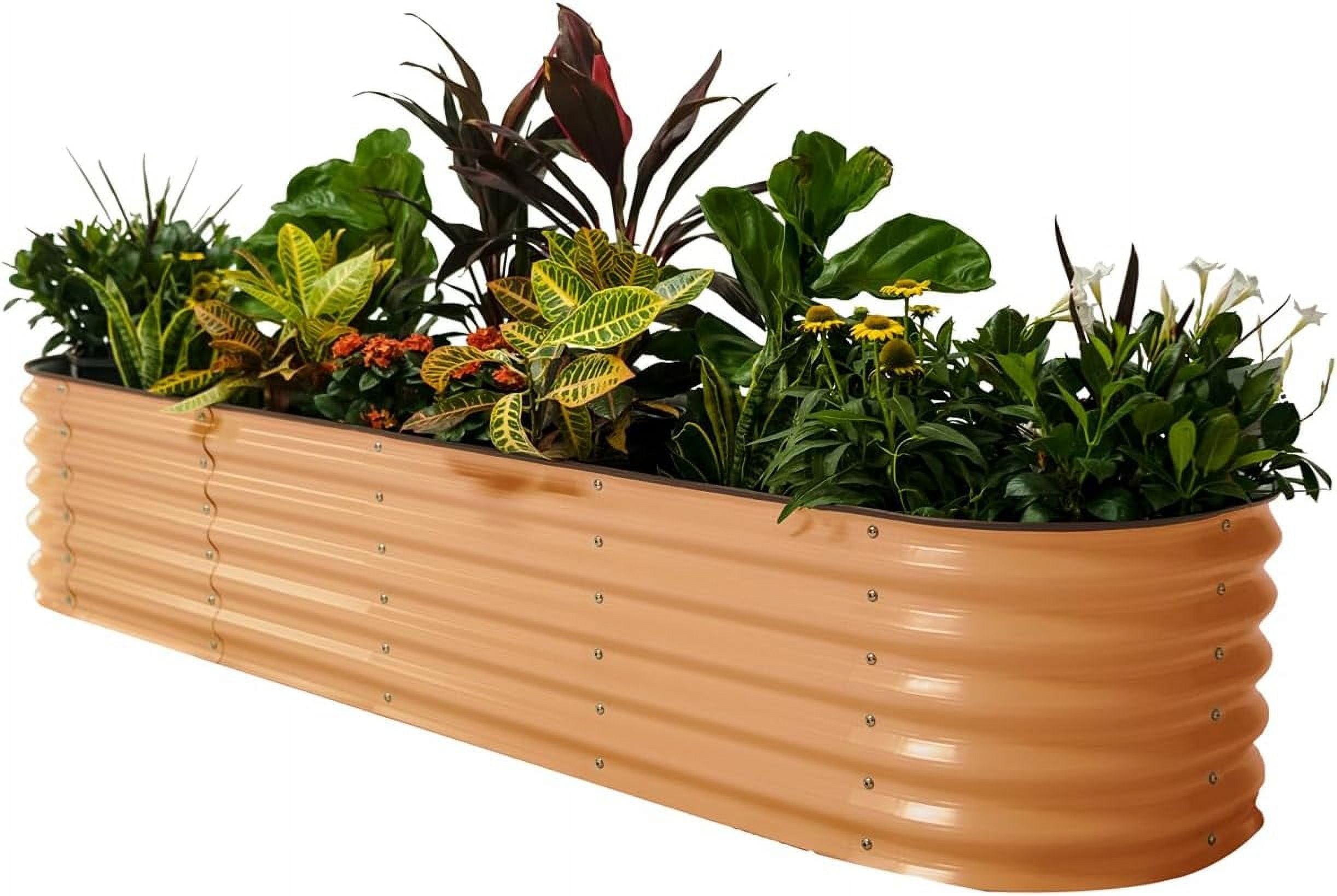 17" Tall 9 In 1 Modular Metal Outdoor Raised Garden Bed