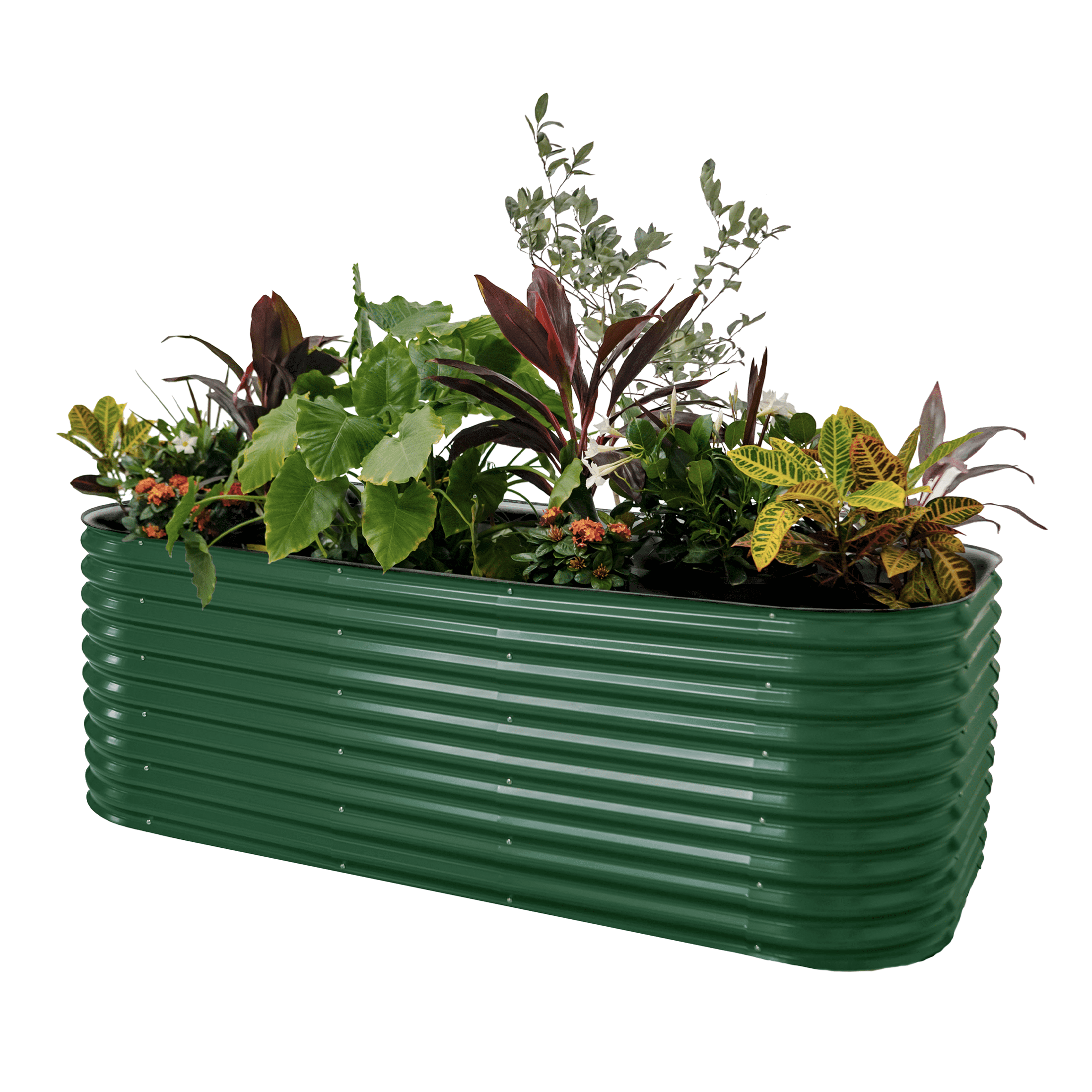 32" Tall 10 In 1 Modular Metal Outdoor Raised Garden Bed