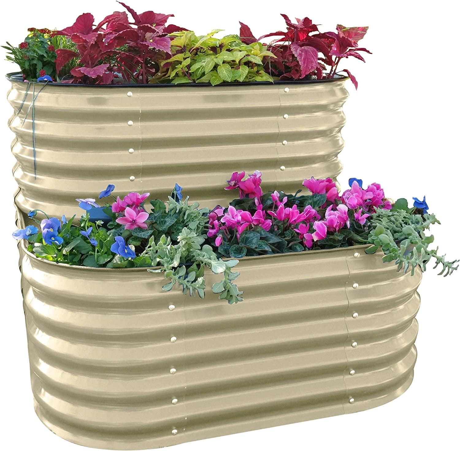 Vego Garden Cascading Metal Outdoor Raised Garden Bed