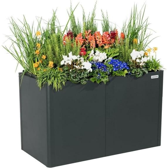 Vego Garden Modern 32" Tall Metal Outdoor Long Planter Box