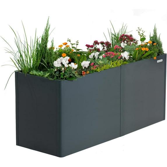 Vego Garden Modern 32" Tall Metal Outdoor Long Planter Box