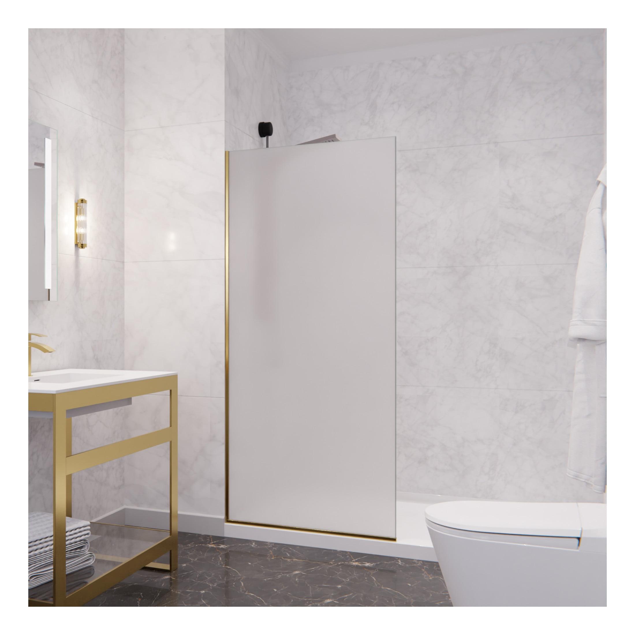 ANZZI Veil Series 34” W x 74” H Frameless Glass Fixed Shower Screen Shower Door SD-AZFL06001BGF