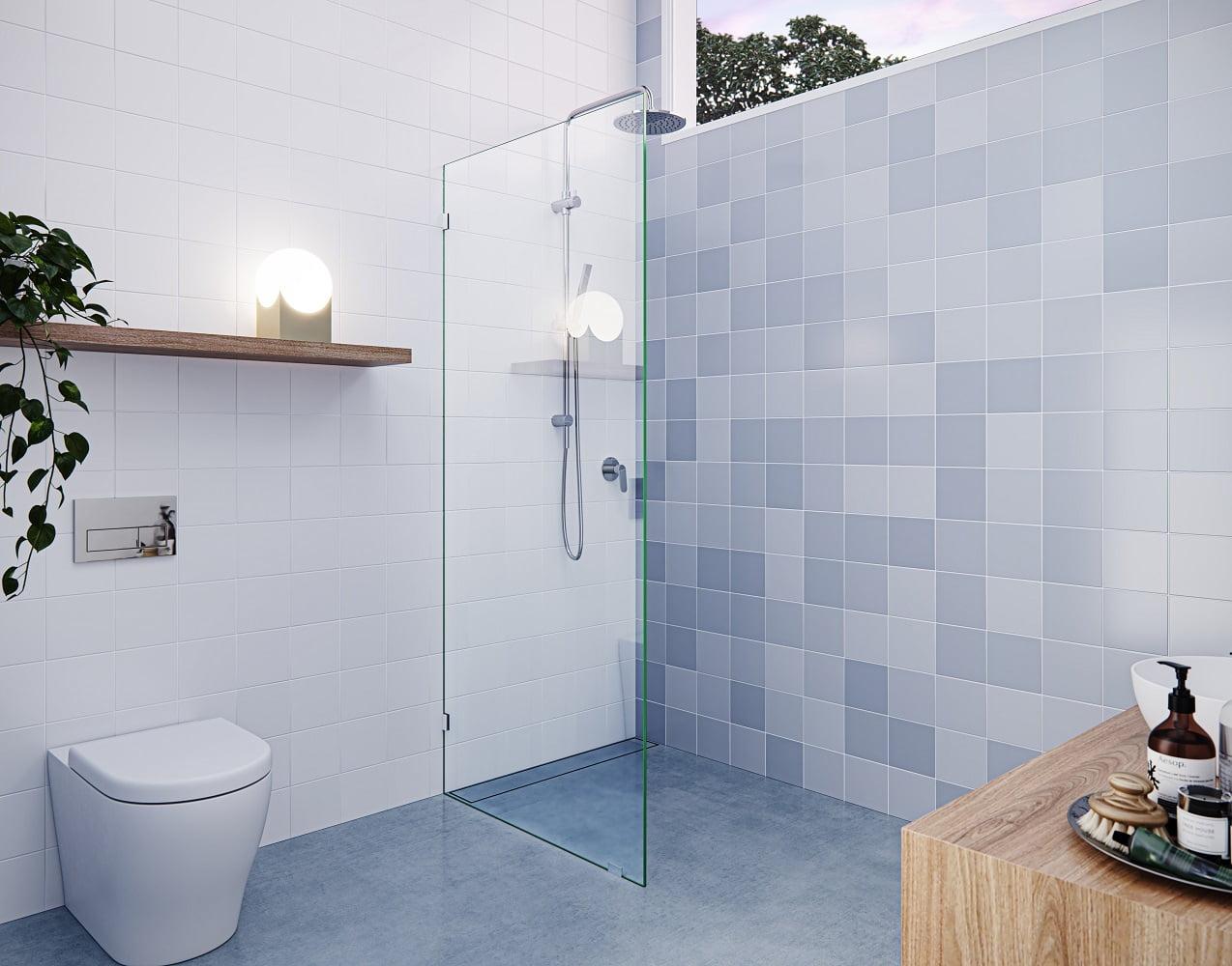 Vela 30 in. x 78 in. Fully Frameless Single Fixed Shower Panel