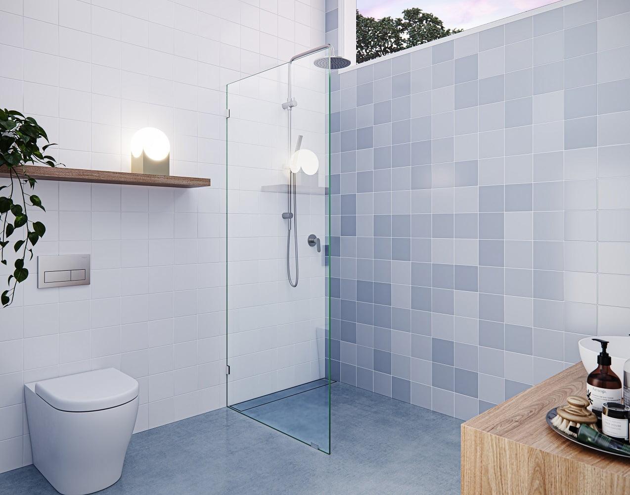 Vela 30 in. x 78 in. Fully Frameless Single Fixed Shower Panel
