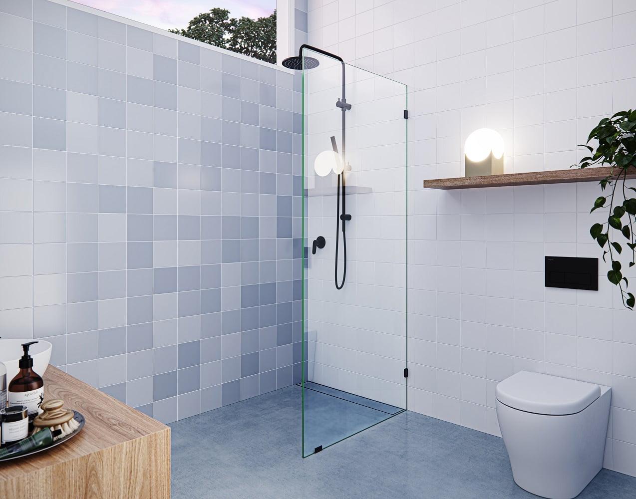 Vela 30 in. x 78 in. Fully Frameless Single Fixed Shower Panel