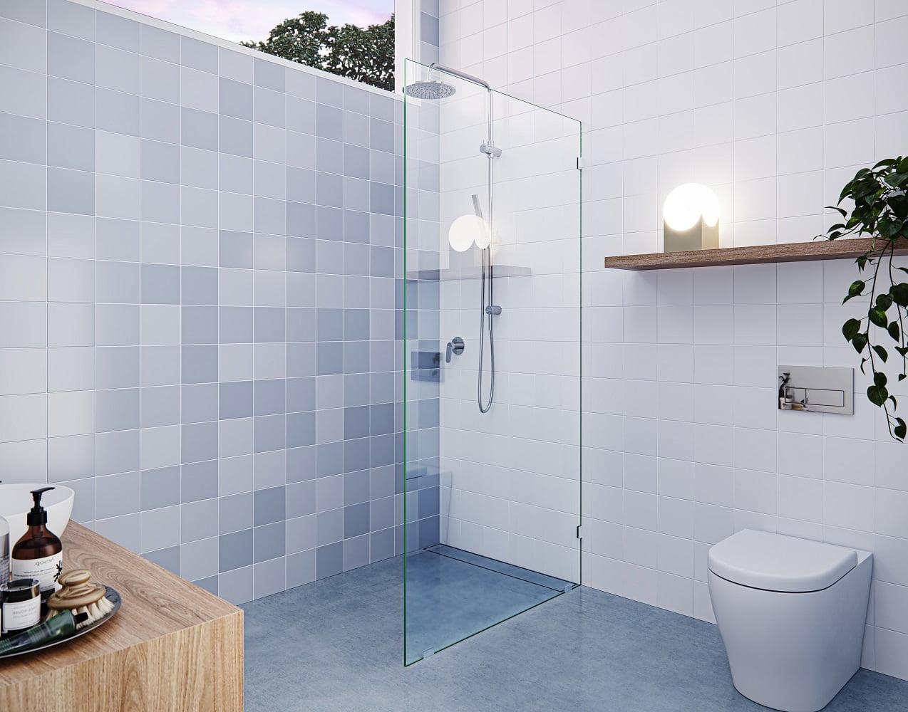Vela 35 in. x 78 in. Fully Frameless Single Fixed Shower Panel