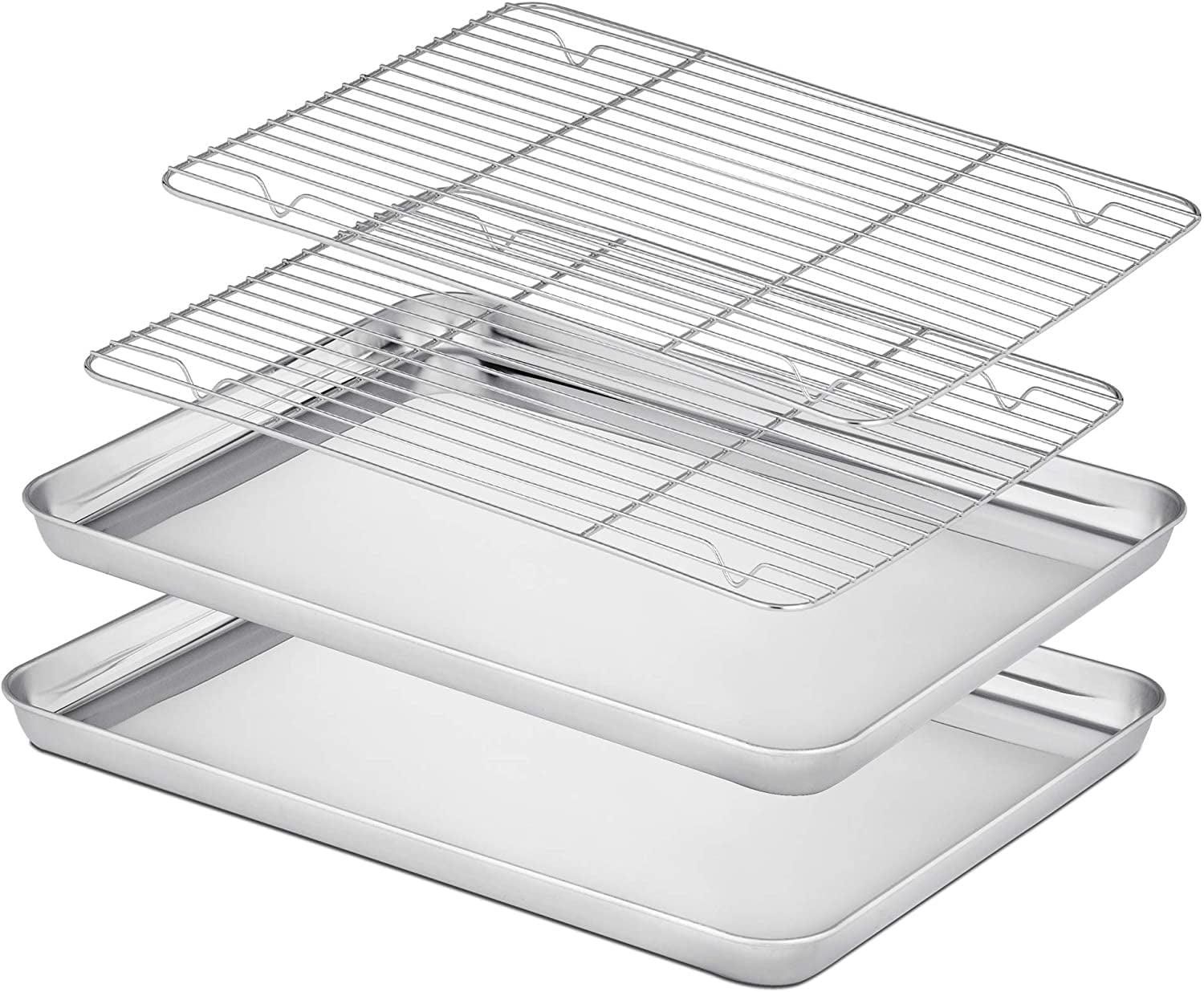 Stainless Steel Non-Stick Baking Sheet Set with Racks