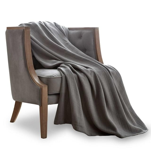 Vellux Vellux 100% Cotton Blanket - Soft, Breathable, Cozy & Lightweight Thermal Blanket  All-Season Blanket Perfect for Layering Bed, Couch & Sofa - Hotel Quality