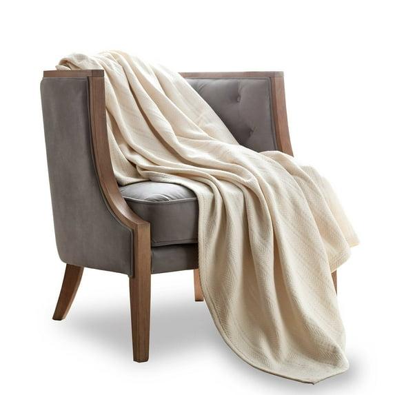 Vellux Vellux 100% Cotton Blanket - Soft, Breathable, Cozy & Lightweight Thermal Blanket  All-Season Blanket Perfect for Layering Bed, Couch & Sofa - Hotel Quality