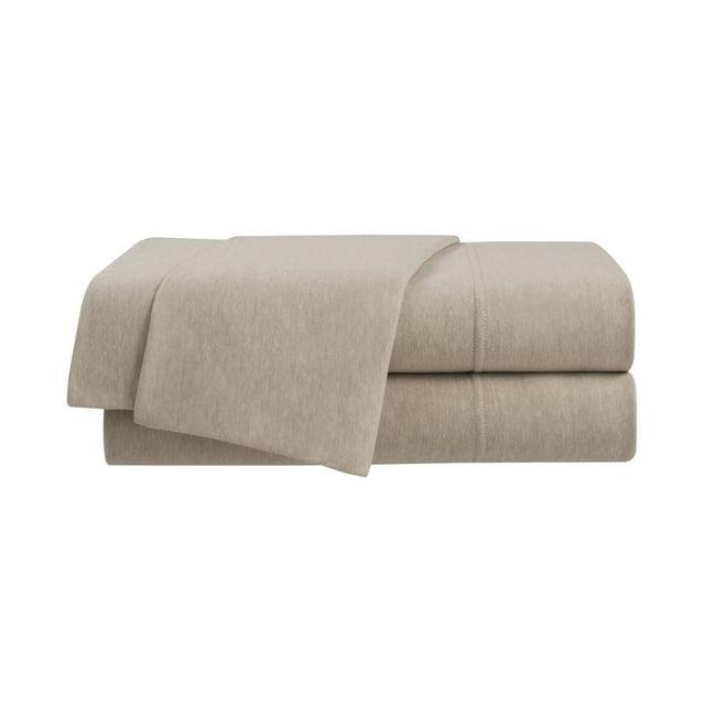 Vellux Vellux 3-Pc. Twin Solid Jersey Knit Sheets - Cotton Blend, Deep Pocket, Ultra Soft