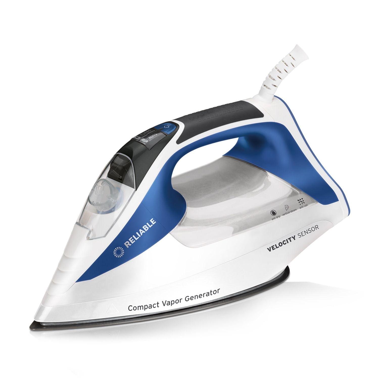 Reliable Velocity 1800W Home Steam Iron - Compact Vapor Generator Iron with Anodized Aluminum