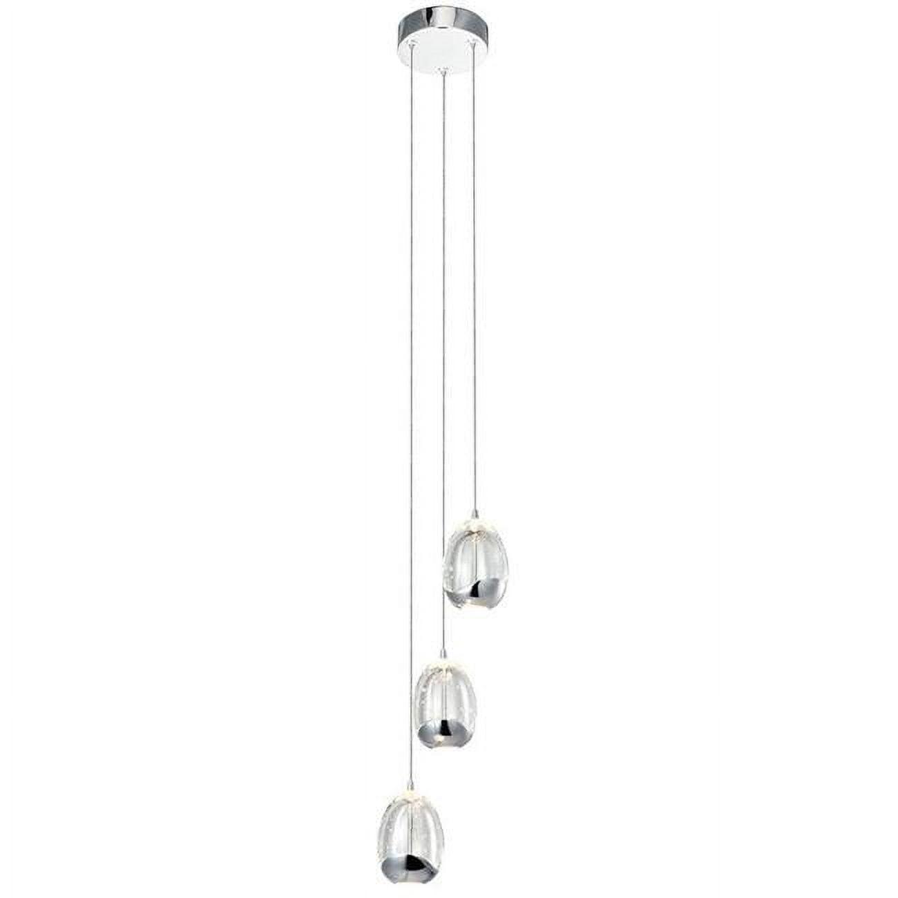 Artisan Deco 7.5" Polished Chrome Globe LED Pendant Light