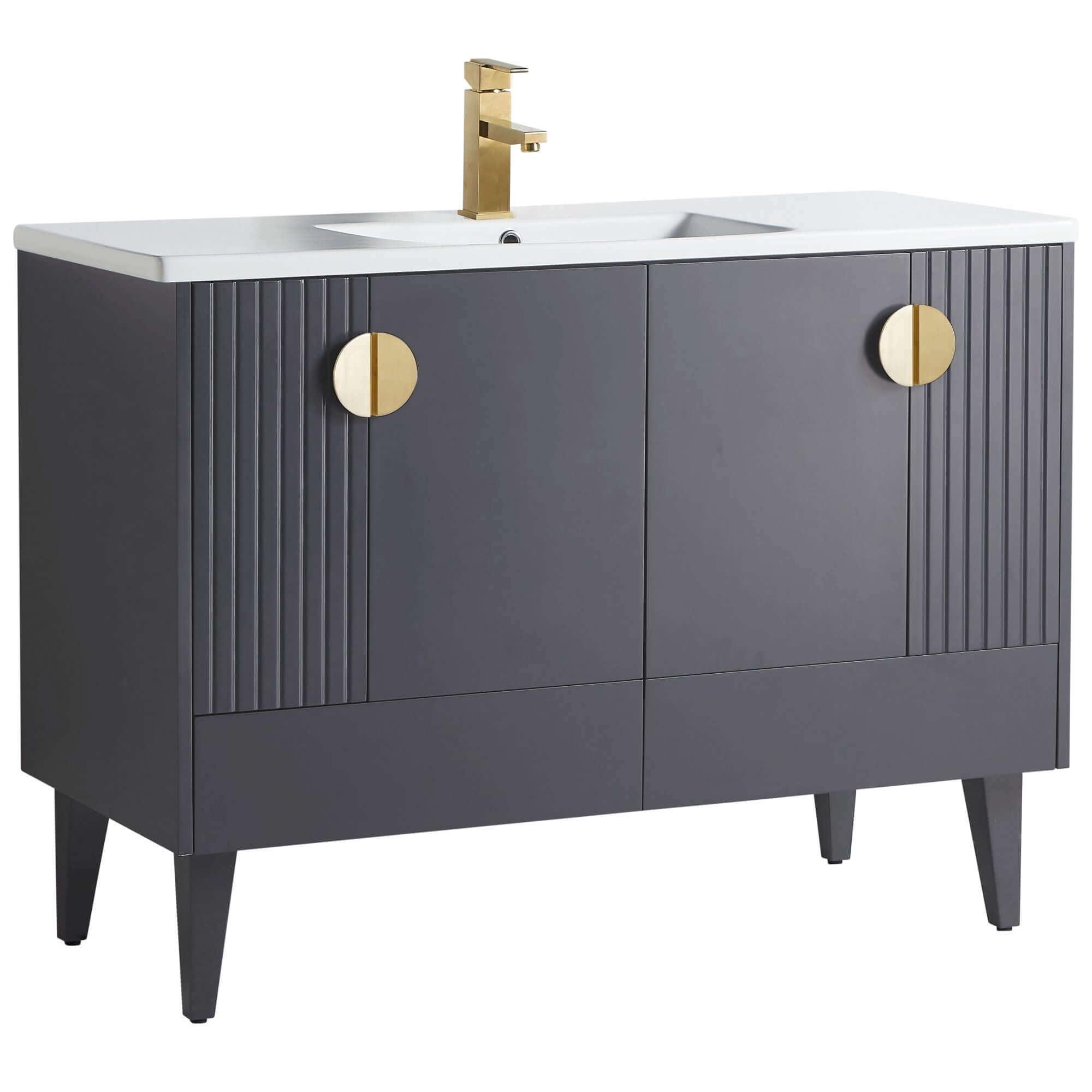 Saimah 48'' Single Bathroom Vanity with Ceramic Top