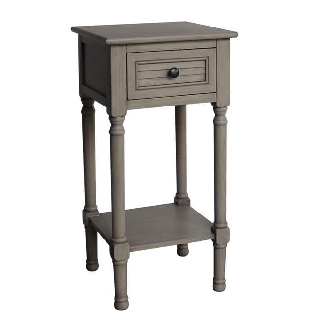 Venice Accent Storage End Table, Grey