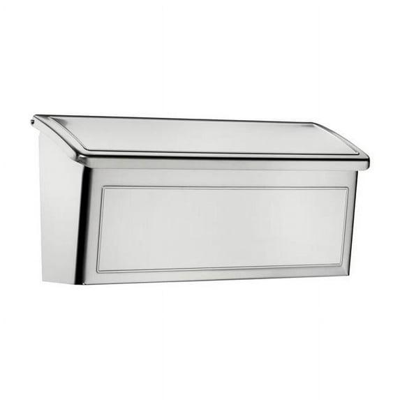 Venice Stainless Steel Wall-Mounted Silver Mailbox, 7.13 x 14.65 x 4.13 in.