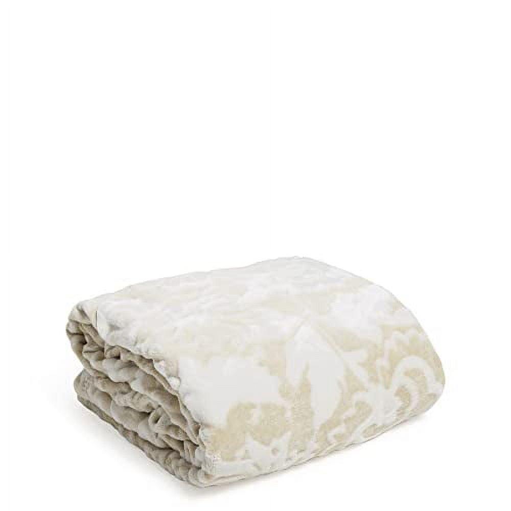 Java Cream Fleece Plush Throw Blanket, 80 x 50