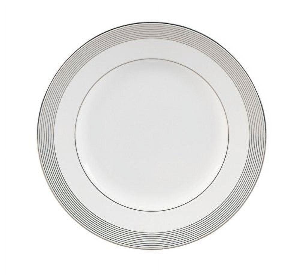 Black and Platinum Porcelain Round Salad Plate