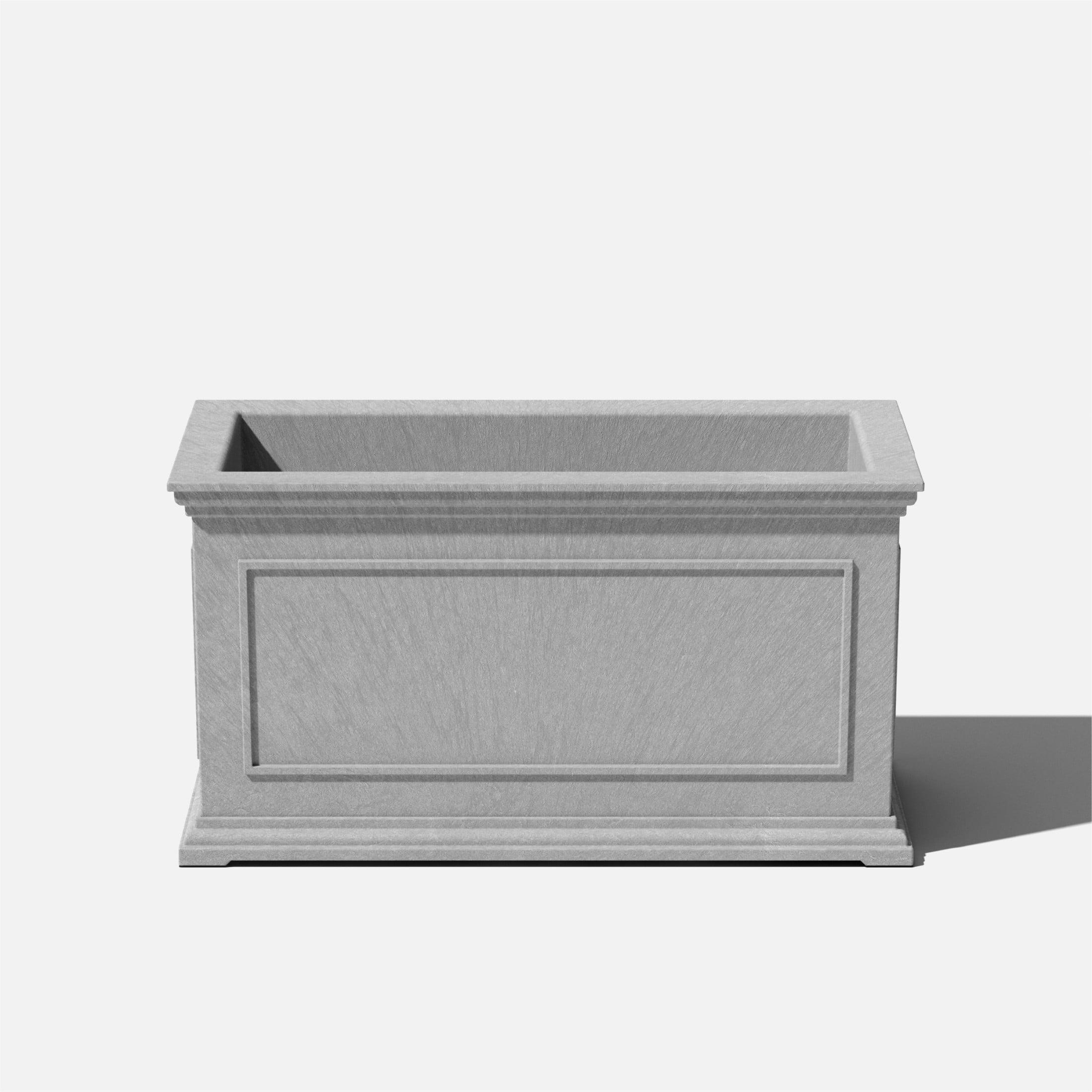 Veradek Brixton Long Planter Box 33" Plastic Planter - Gray