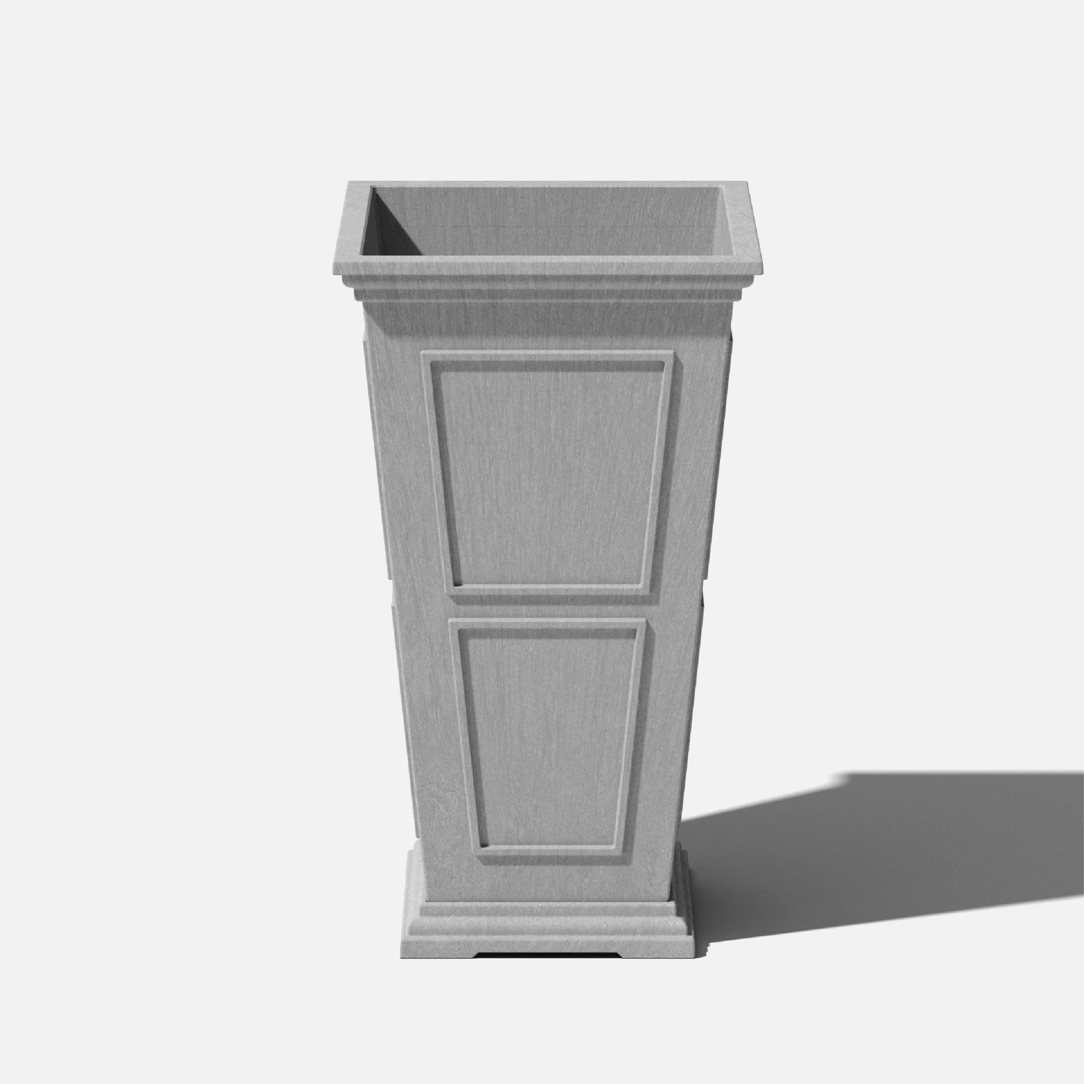 Veradek Brixton Tall 26" Plastic Planter - Gray