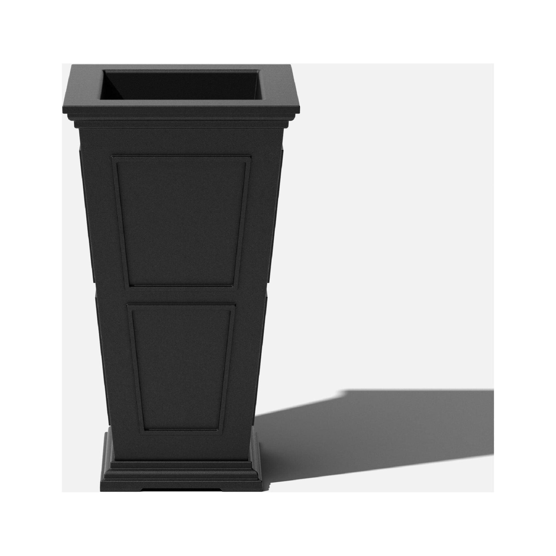 Veradek Brixton Tall 28" Plastic Planter - Black