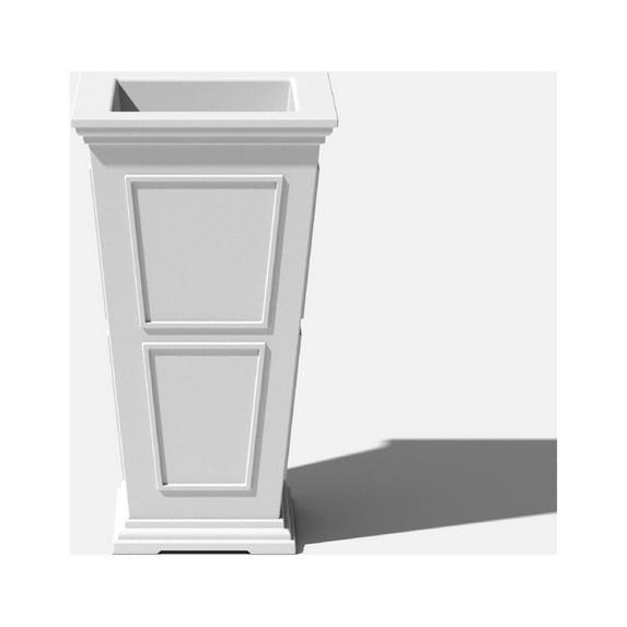 Veradek Brixton Tall 28" Plastic Planter - White